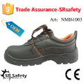 SRSAFETY 2016 sapatos de segurança industrial de venda a quente emboss cow split couro sapatos de segurança sapatos de segurança de aço preto